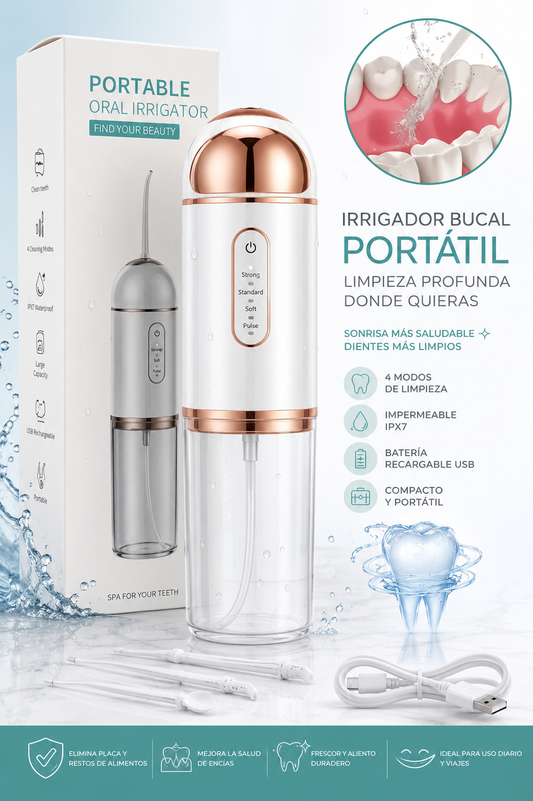Limpiador Bucal / Irrigador Bucal Portátil Recargable
